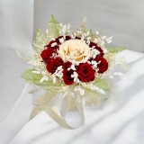 Buchet de flori criogenate, frunze voal si floarea miresei naturala uscata, ideal pentru ocazii speciale