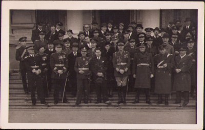 HST P1519 Poză general și ofițeri Liceul Militar Regele Ferdinand I Chișinău foto