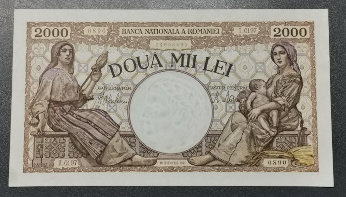Rom&acirc;nia 2000 Lei 1941 UNC