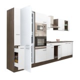Leziter Mobilier Bucatarie Yorki 360 Stejar Yorki 360cm Modular Cu Frigider Jos Fara Blat
