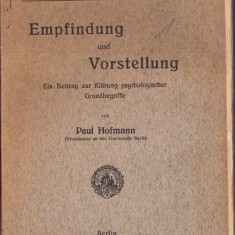 HST C3863N Empfindung und Vorstellung von Paul Hofmann 1919