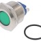 Lampă LED verde 12V &Oslash;22mm cu șurub