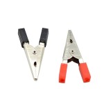 Set doi clesti tip crocodil cu maner de protectie de plastic elSales ELS-MM50, 50 milimetri, rosu-negru