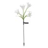 Lumină LED Solară Tip Crin cu 4 Floari eMazing, 80 cm Înălțime - Accesoriu Grădină