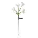 Lumină LED Solară Tip Crin cu 4 Floari eMazing, 80 cm &Icirc;nălțime - Accesoriu Grădină
