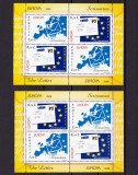 ✅ RO 2008 LP 1802 c &quot;Europa 2008-Scrisoarea&quot;, pereche de blocuri/colite 425 I + II , MNH