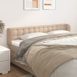 VidaXL Tăblie pat cu aripioare cappuccino 163x23x78/88cm piele eco 3117245