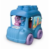 Clementoni - Jucarie educationala Soft Clemmy autobuz Disney Stitch cu 2