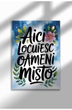 Unframed Romanian Quote Canvas Poster - Digital Print - Aici Locuiesc Oameni Misto | A4 (21 x 29.7 cm)