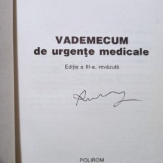 George Popa - Vademecum de urgente medicale, editia a III-a (1996)