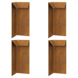 Cumpara ieftin Gard pentru melci 4 pcs Ruginit 10 x 10 x 25 cm