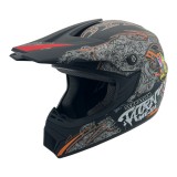 Casca cross/atv copii Mejia negru/gri mat marime M