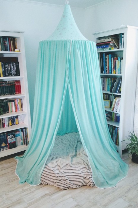 Baldachin de tavan turcoaz, 75 cm