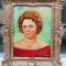 Tablou 1965 Portret de Femeie semnat pictura ulei pe panza 56x46cm