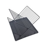 Cumpara ieftin Scurgator de vase, doua niveluri, negru mat, 35 x 29 x 24 cm