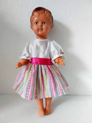 Papusa veche Aradeanca (Magdalena), anii 60-70, cauciuc, 32cm, articulata foto