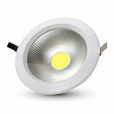 Spot LED incorporabil, 10 W, temperatura culoare alb cald, 1200 lm, alb foto