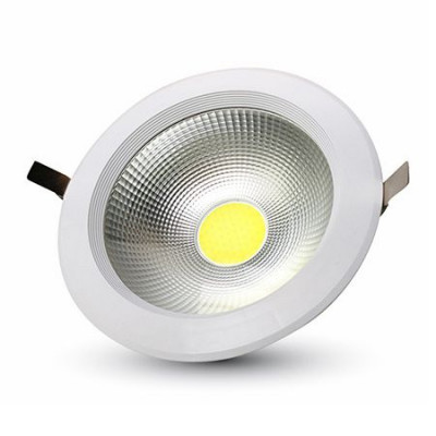 Spot LED incorporat, 30 W, lumina alb neutru, 3600 lm, alb foto