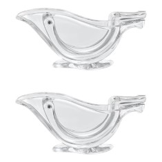 Set 2 storcatoare manuale pentru citrice, 12 x 5 cm, acrilic, transparent