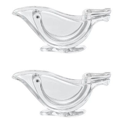Set 2 storcatoare manuale pentru citrice, 12 x 5 cm, acrilic, transparent foto