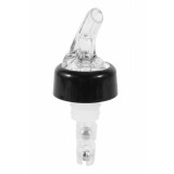 Dozator pentru sticle cu bauturi, plastic si otel, 30 ml, negru/transparent, Oem