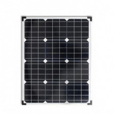 Panou Solar Fotovoltaic 50W 12 Celule 67x54cm Cabluri cu Mufe 12V foto