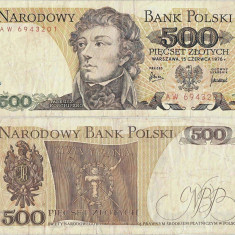 1976 (15 VI), 500 Zlotych (P-145b) - Polonia