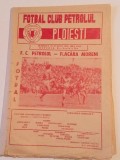 Program meci fotbal PETROLUL PLOIESTI - FLACARA MORENI (23.08.1981)