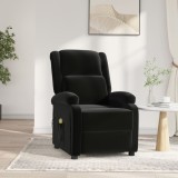 VidaXL Fotoliu de masaj electric, negru, catifea
