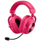 Casti gaming wireless PRO X 2 Lightspeed, Magenta, Logitech