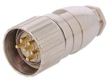 Mufă Conector M23 Tată 6P IP67 Aurit 20A