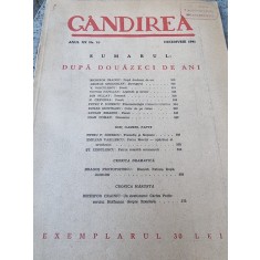 Revista Gandirea Anul XX Nr. 10 Decembrie 1941