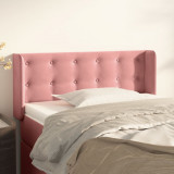 VidaXL Tăblie de pat cu aripioare roz 83x16x78/88 cm catifea