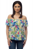 Bluza multicolora dama model floral - M, Eranthe