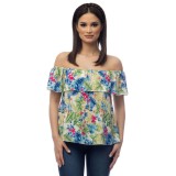 Bluza multicolora dama model floral - S