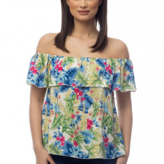 Bluza multicolora dama model floral - L