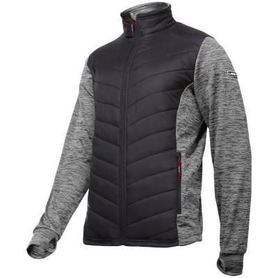 Jacheta cu imprimeu si matlasare / gri-negru - 2xl foto
