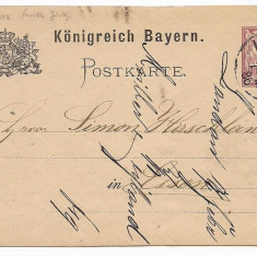 Germany Bayern 1886 Old postcard stationery Landau Pfalz to Essen D.766