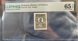 10 bani 1917 PMG65 unc bancnota gradata