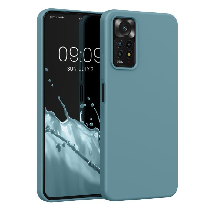 Husa Kwmobile pentru Xiaomi Redmi Note 11 Pro/Redmi Note 11 Pro 5G, Silicon, Verde, 57373.207
