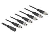 Cablu alimentare DC 5,5/2,1, 0,5m, 2A, negru - DELOCK