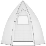 Outsunny Mini Șopron pentru Plantare cu Uși Rulante pentru Grădină și Balcon Protecție iarna Alb 160 x 140 x 180 cm | Aosom Romania