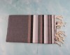 Prosop Plajă | Fouta |Tunis Gri Cu Dungi Inchise 200 x 100 cm