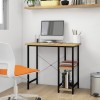 Birou Calculator vidaXL Negru/Stejar 80x40x72cm MDF Metal Maro Modern Birou PC Compact