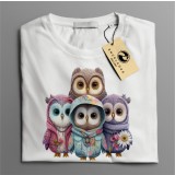 Tricou casual din bumbac 100% de barbati marimea M Owl City Bufnite de ploaie