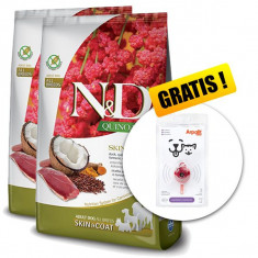 Farmina N&amp;D dog GF QUINOA All Breed Skin &amp; Coat Duck 2x7 kg + Arpalit NEO GRATUIT