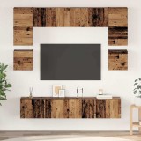 vidaXL Set comodă TV 8 pcs Lemn vechi 80 x 30 x 30 cm Lemn compozit