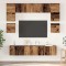 Set comodă TV Pe perete 8 pcs Lemn vechi Lemn compozit