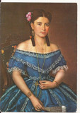 Carte Postala veche - Misu Popp - tanara in Albastru - Sibiu, necirculata n2