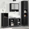 VidaXL Dulap de Baie Stejar negru 35 x 37.5 x 188.5 cm Lemn compozit 3402319